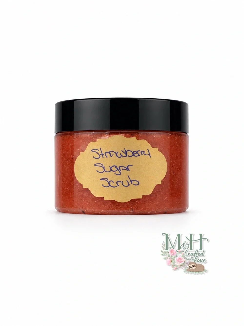 Strawberry Sugar Scrub by - Red Exfoliating Body Scrub